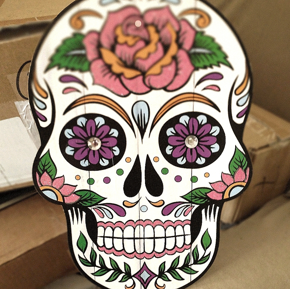 Festive Skull ☠️ for Hanging on Doors/Walls/Decor